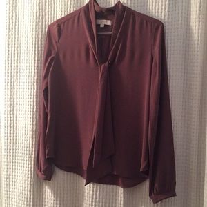 New Loft top with tie neck